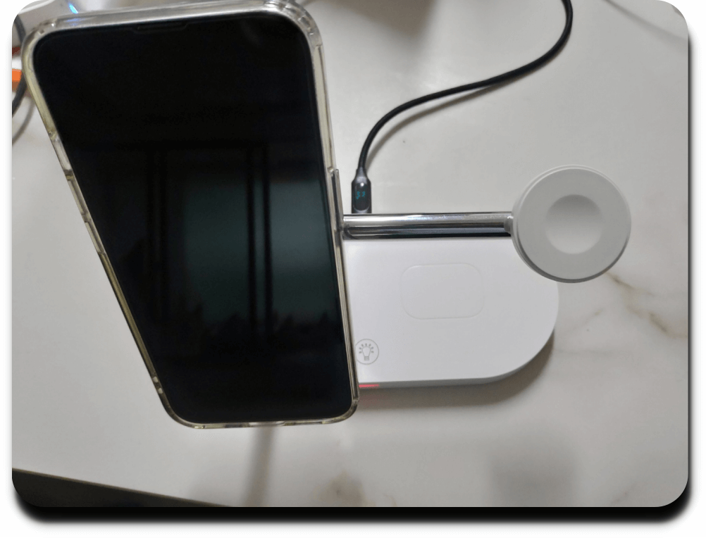 아이폰 3in1 무선 맥세이프 충전거치대 아이폰 충전속도 확인