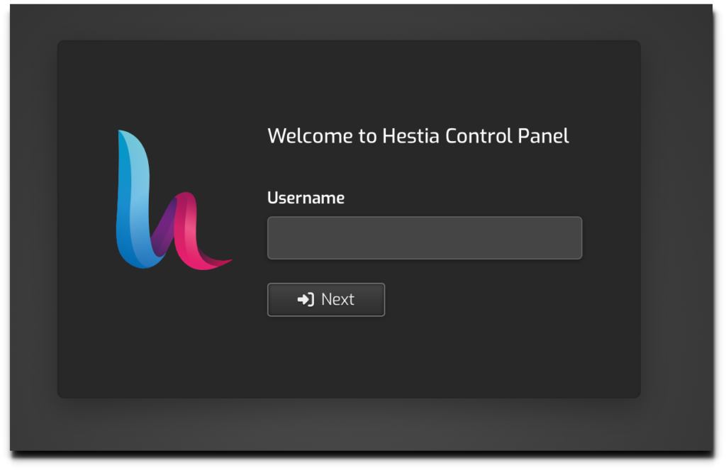 4. Hestia Control Panel 로그인