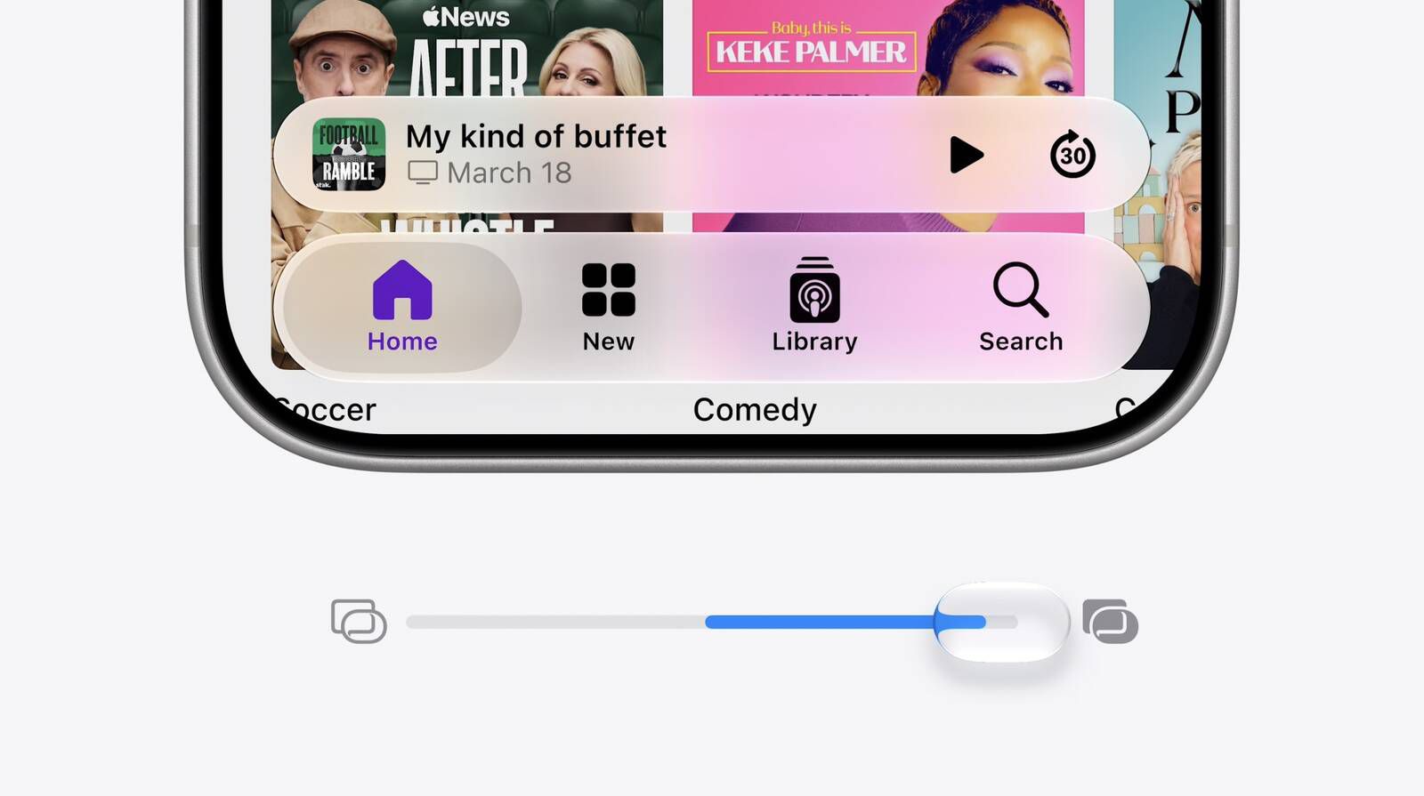 iOS 27: 액체 유리 투명도 낮추기